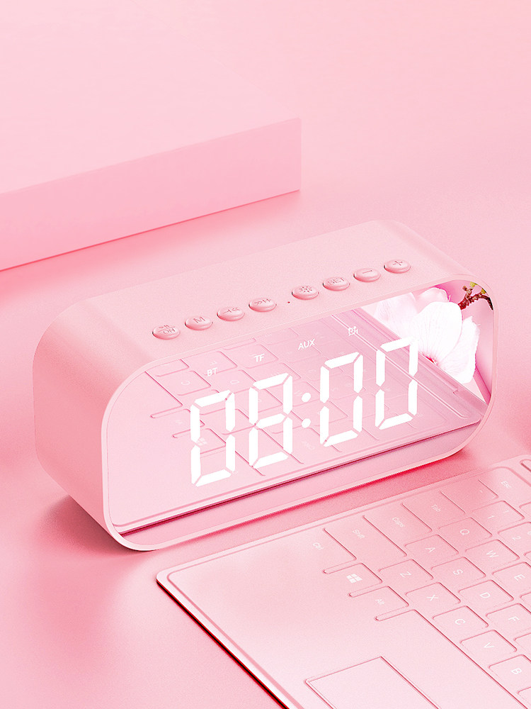 Walker Bluetooth Speaker Wireless Home Cell Phone Subwoofer Mini Alarm Clock Small Tone Guoer Orange Electric