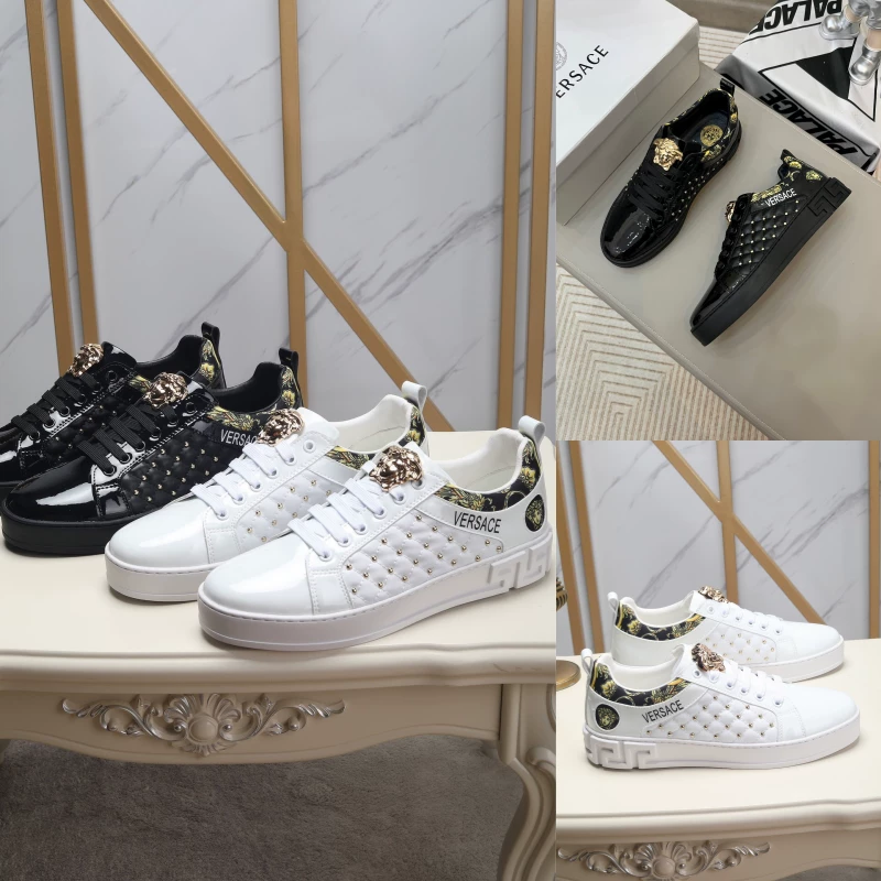 Зарубежная покупка Versic Versace 23 новая легкая роскошь благородные мужские обувь белые кроссовки повседневные