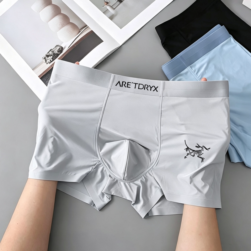 Men's Underwear, Ice Silk, Seamless, Thin, Quick-Drying Boxer Briefs, Graphene Antibacterial Crotch, Summer Breathable Boxer Briefs Men's Underwear, Ice Silk, Seamless, Thin, Quick-Drying Boxer Briefs, Graphene Antibacterial Crotch, Summer Breathable Boxer Briefs