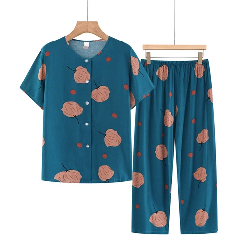 Кардиган для пожилых людей, летняя одежда, комплект для матери, для среднего возраста, короткий рукав