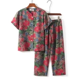 Летняя одежда для пожилых людей, комплект для матери, для среднего возраста, короткий рукав