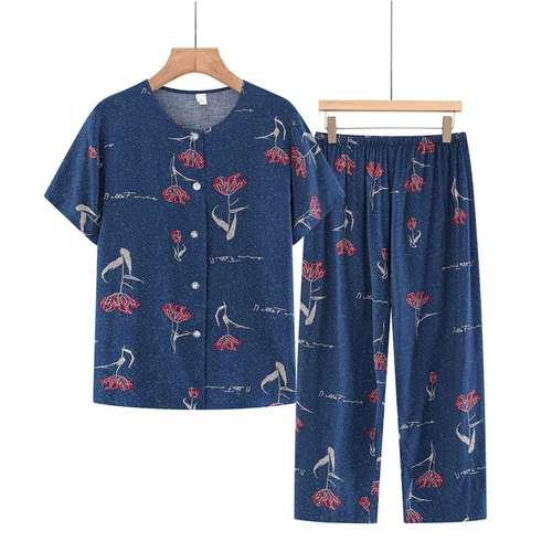 Кардиган для пожилых людей, летняя одежда, комплект для матери, для среднего возраста, короткий рукав