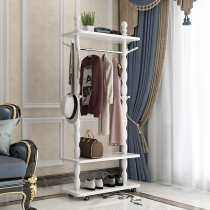 Solid wood landing household clothes frame multifunctional shoe rack cockrack one-way bedroom simple clothes frame hanger rack