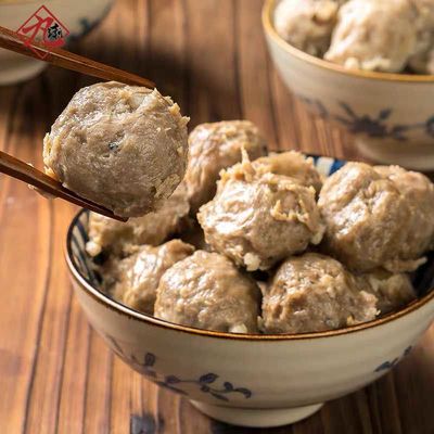 潮汕特产牛肉丸正宗手打牛筋丸潮州肉丸汕头火锅烧烤煲汤食材