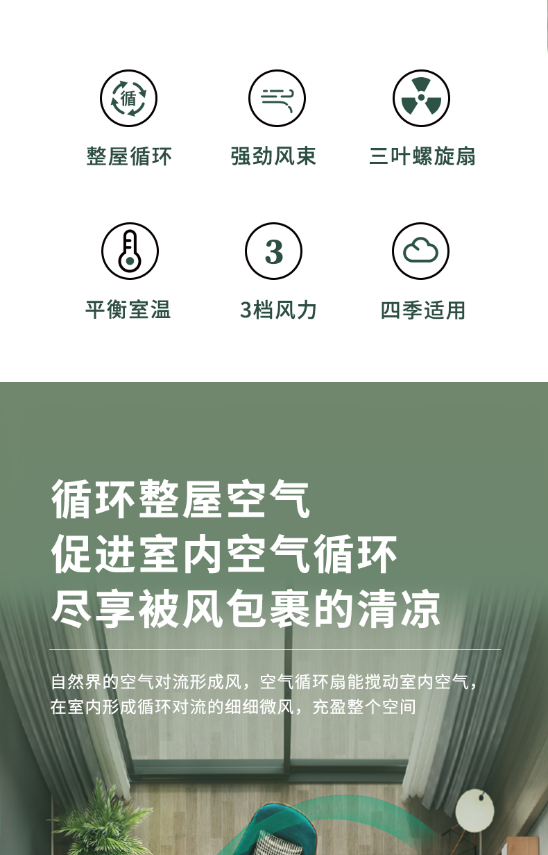夏新 空气循环扇 涡轮对流扇 图2