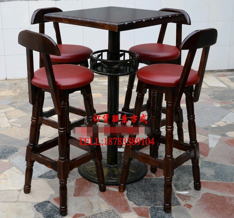 Manufacturer Solid Wood Bar Table And Chairs High Foot Chair Solid Wood Bar Chair Bar Chair Bar Stool Bar Bench Bar Bench Bar Bench Bar