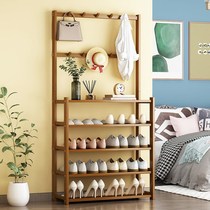 Shoe Rack Sub Easy Multilayer Shoe Cabinet Home Containing Rack Solid Wood Hanging Bag Rack Doorway Net Red