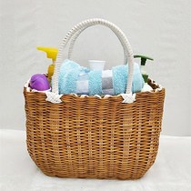 Plastic Woven Bath Basket Shopping Basket Buy Vegetable Basket Picking Basket Bathroom Containing basket Hand Lift Basket Hanging Flower Basket