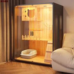 Cat Climbing Rack Storage Cabinet Integrated Cat House Cat House For Home Solid Wood Indoor Cat Cabinet Cat House Large Free Space Cage