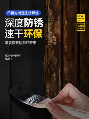 Water-based metallic paint anti-rust paint household security door iron door door stainless steel refurbished color change painting black and white