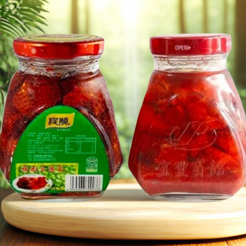 Yifeng Binsun Fermented Tofu, a Jiangxi Specialty, Is Handcrafted by Yifeng Hotel and Served with Rice and Chili Sauce
