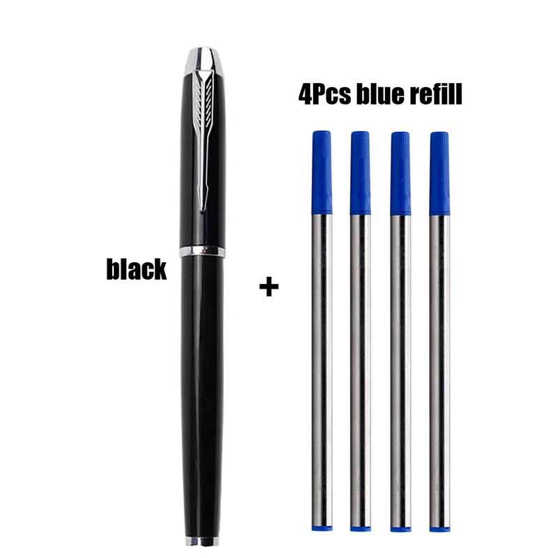 1+4 шт офис школьный шарик РОМ Pen металлическая ручка роскошная металлическая ручка