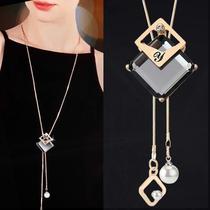 Sweater chain women's long decorative necklace clothes pendant pendant female niche design sense 2020 new female