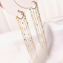 Earrings 2020 new tide long fashion earrings female Korean temperament net red love ear buckle goddess tassel