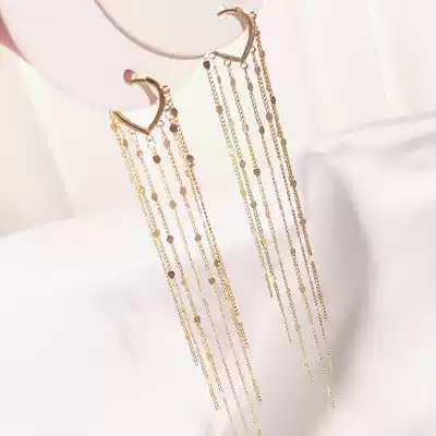 Earrings 2020 New Tide long version fashion earrings female Korean temperament Net Red love ear buckle goddess tassel