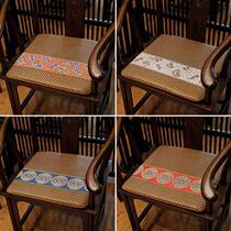 Mahogany sofa cushion summer mat office anti-slip chair cushion new Chinese Taishi chair rattan bamboo mat summer