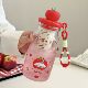 New Summer Small Apple Fruit Tea Cup 600ml Large Capacity Tea-Water Separation Portable High-Looking Plastic Water Cup