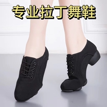 Latin dance shoes for female teachers adult professional summer black mesh breathable mid-heel soft-soled sailor shoes dancing shoes