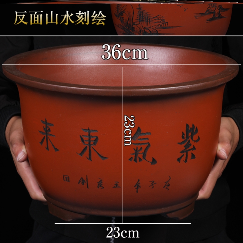 Flower pots with a large diameter of more than 30 ceramic extra-large tree pots for plum blossoms, gentlemen orchids, special bonsai flower pots