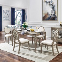 American light lavish dining room rectangular solid wood table and chairs modern minimalist table dining chair combination