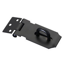 Jingsu stainless steel anti-theft hasp buckle door and window hardware door buckle lock plate padlock buckle door and window accessories black 5 inches