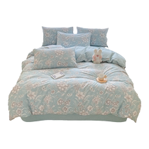 MUJI summer cotton bed sheet single quilt cover 150x200x230 pure cotton quilt cover single piece 1 5m quilt