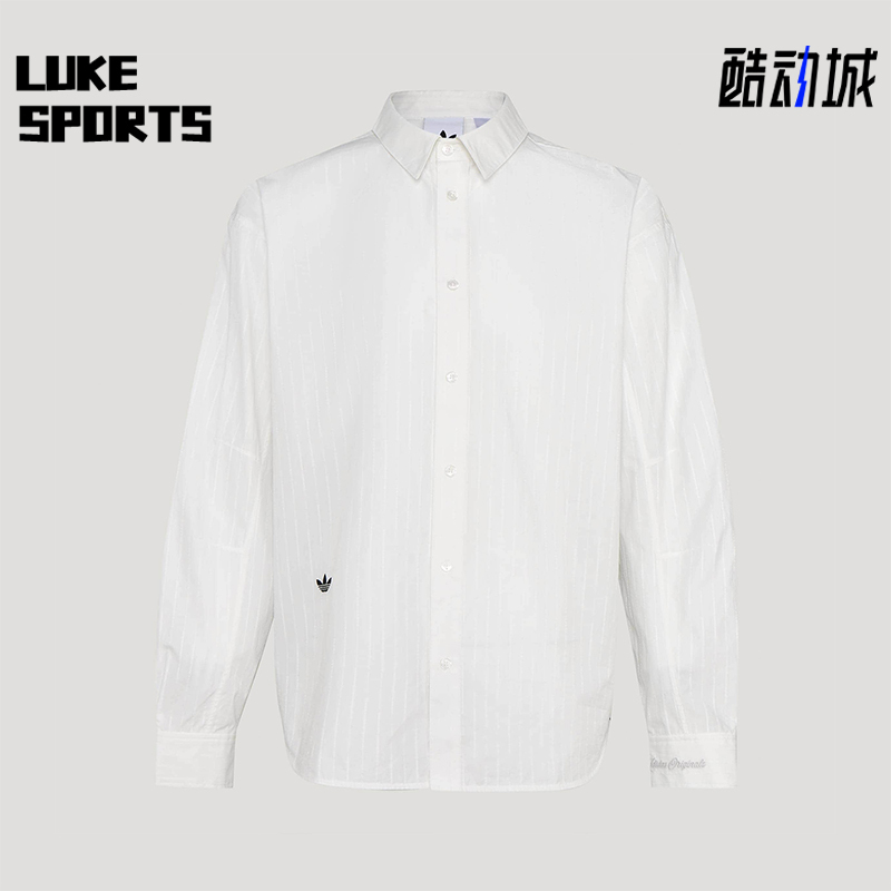 Adidas/Adidas Genuine Clover Men's and Women's Sports Loose Fashion Lapel Simple Shirt Ks5309 Adidas/Adidas Genuine Clover Men's and Women's Sports Loose Fashion Lapel Simple Shirt Ks5309