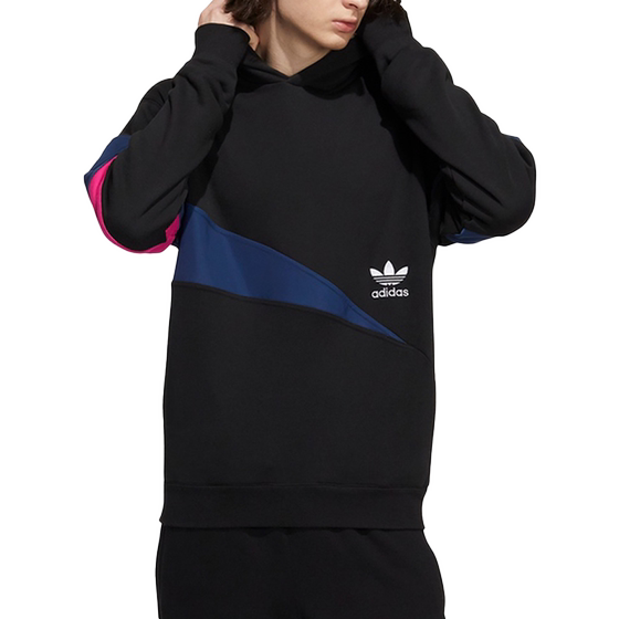 Adidas/Adidas official genuine clover men's long -sleeved sports casual hooded sweater H46695