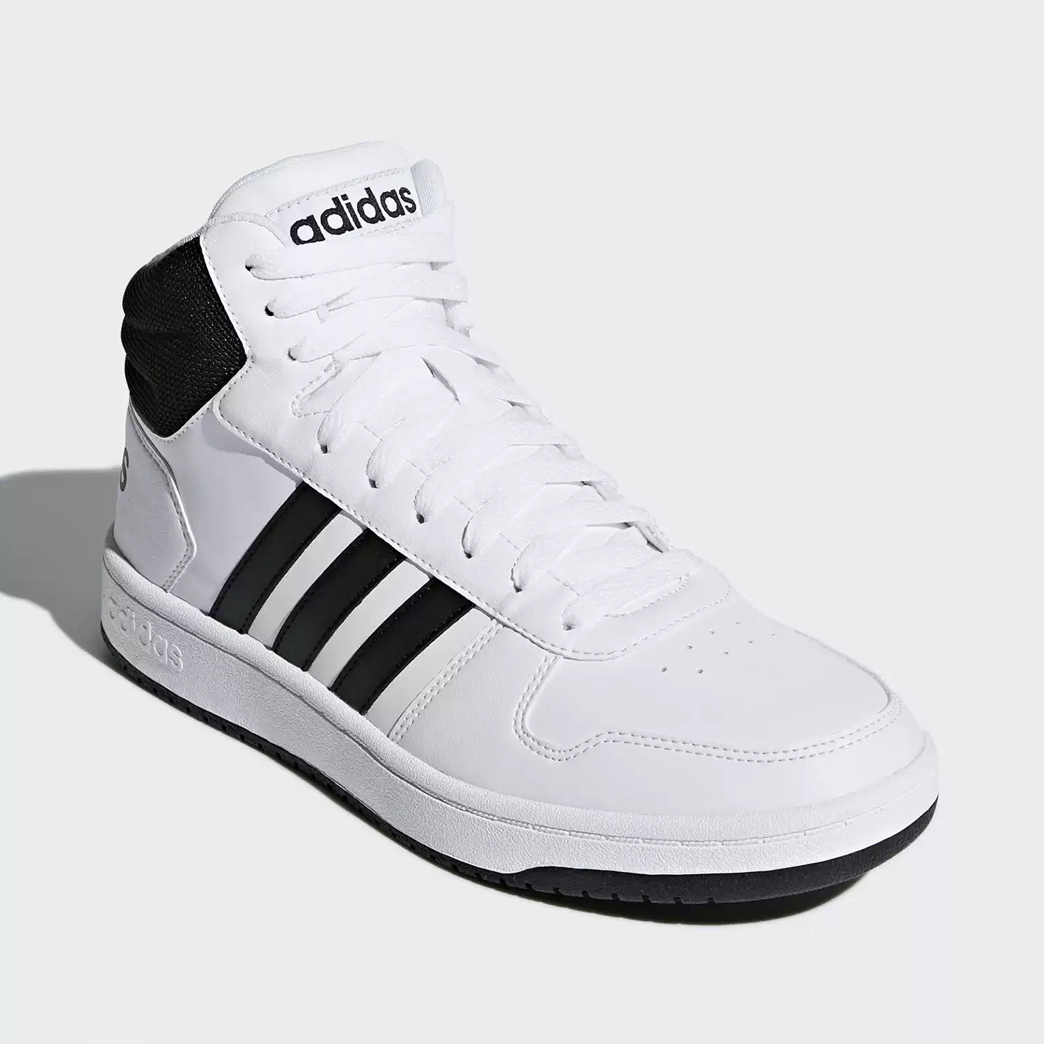 Adidas/Adidas NEO HOOPS 2.0 men's and women's three-stripe mid-top casual sneakers BB7208