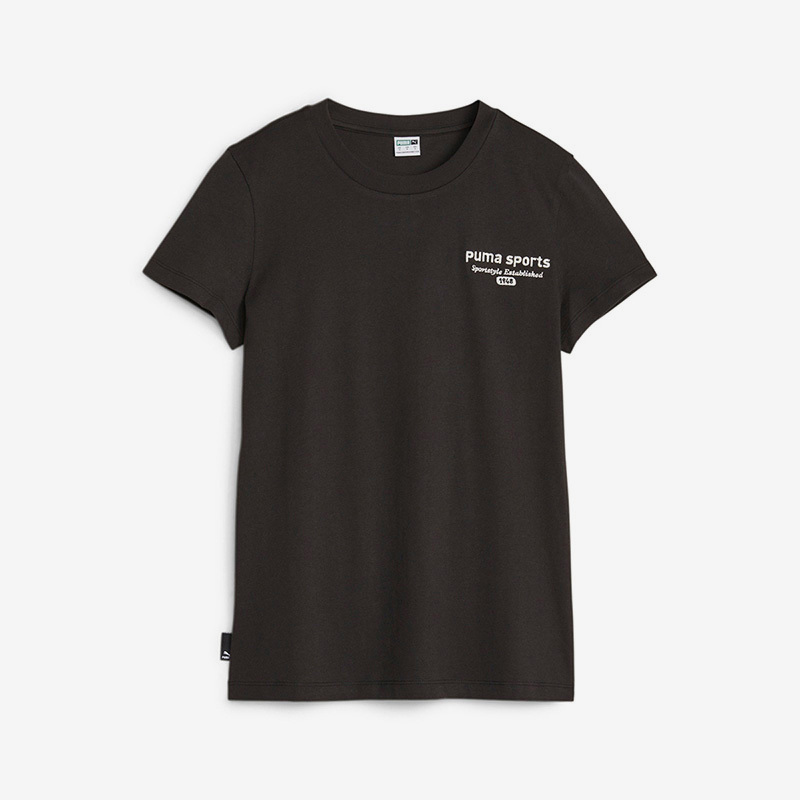Puma/Puma Genuine Sports Round-Neck Women's Breathable Casual Embroidered Short-Sleeved T-Shirt 624706-01