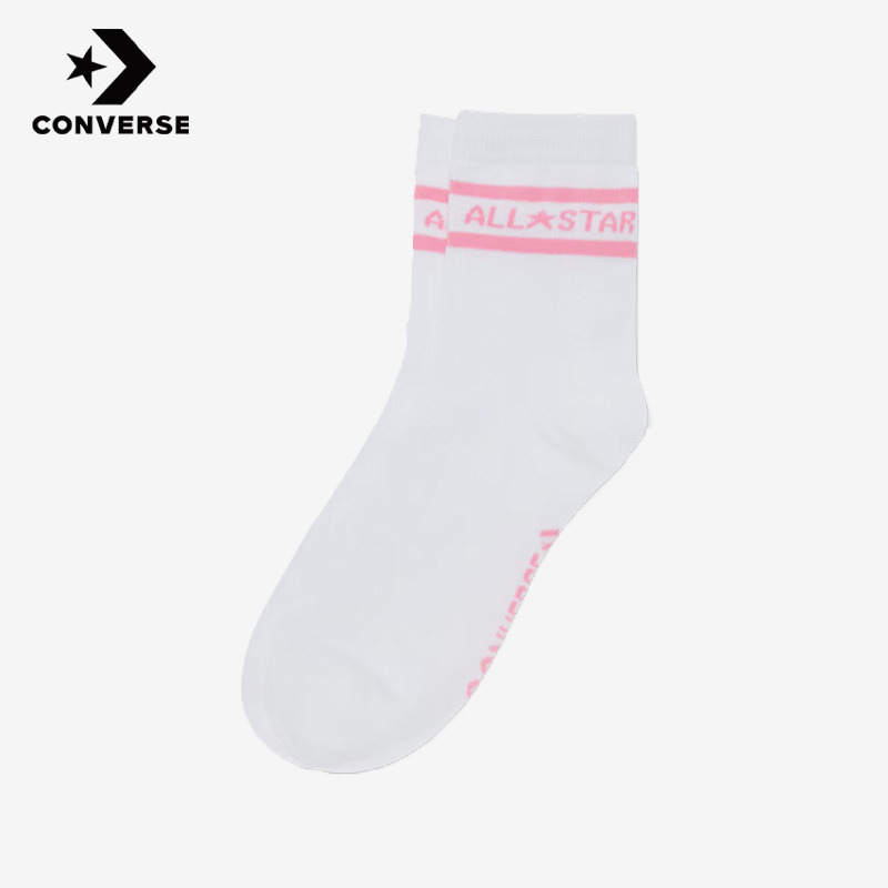 Converse Genuine New Model Unisex Letter Stripe Trendy Sports Socks Mid-Calf Socks 10026145