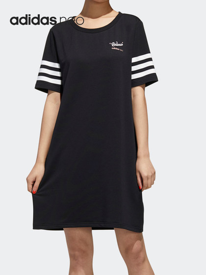 adidas/adidas 정품 네오 여성 느슨한 프린트 스트레치 클래식 컴포트 드레스 gk1557