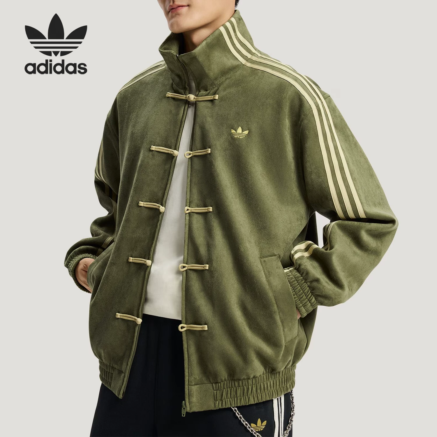 Стильная куртка Adidas для мужчин и женщин, официальный продукт, китайский стиль