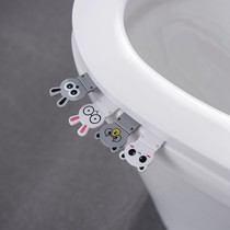 Creative cute cartoon toilet lid holder Paste toilet toilet seat handle flip cover cover anti-fouling hand