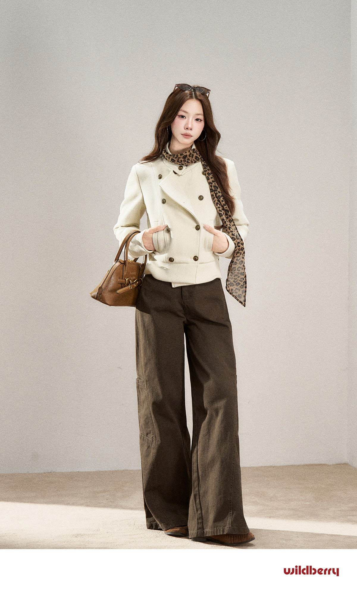 Wildberry Double-Breasted Cropped Jacket