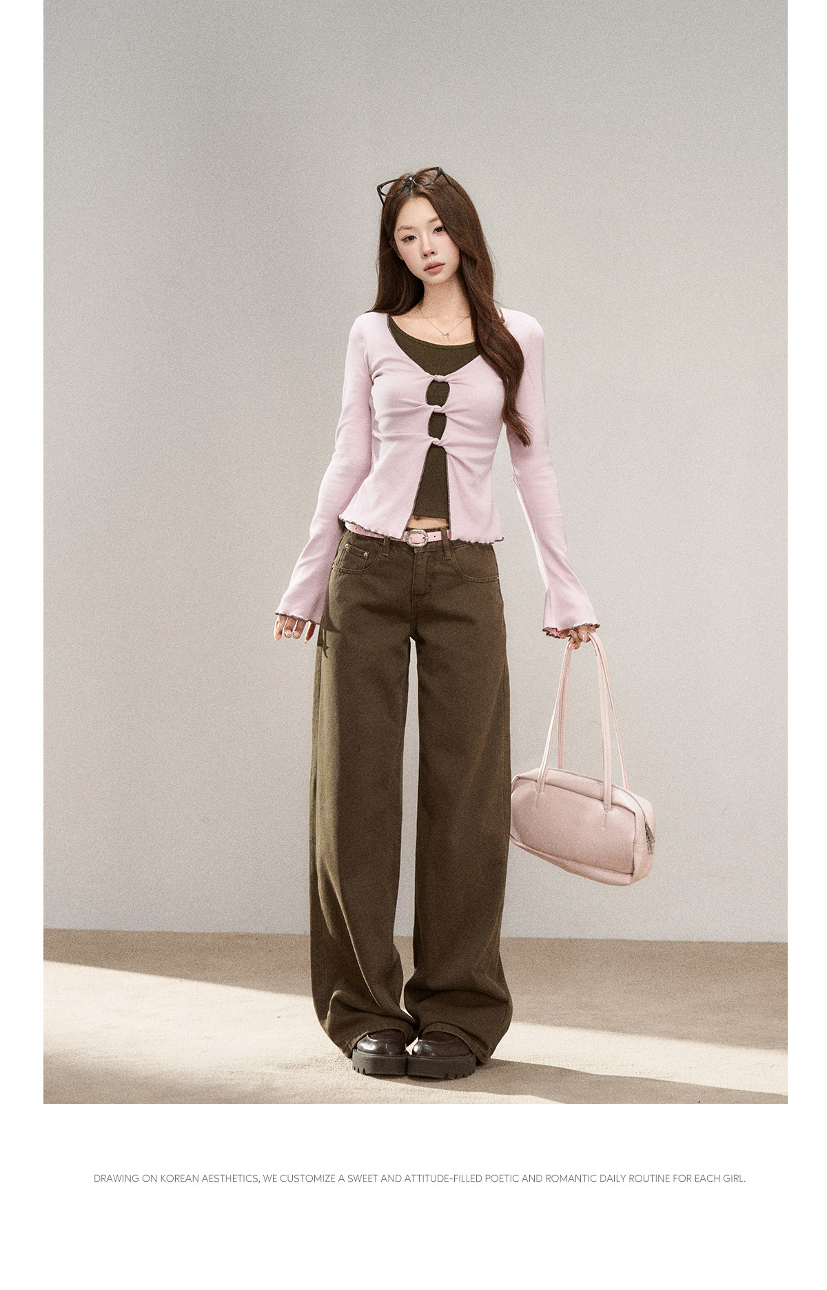 Wildberry Brown Wide-Leg Jeans