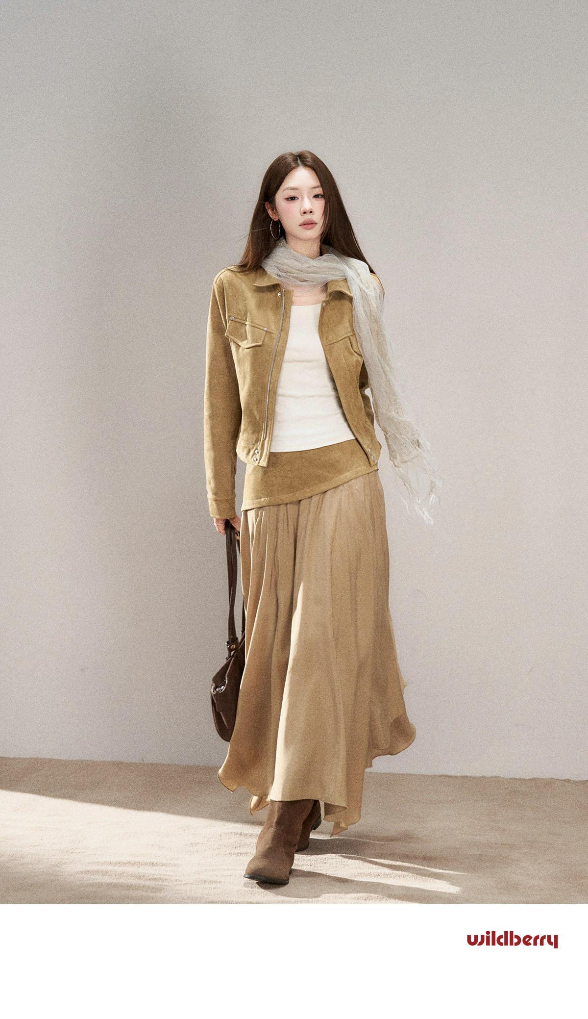 Wildberry Khaki Suede Cargo Jacket
