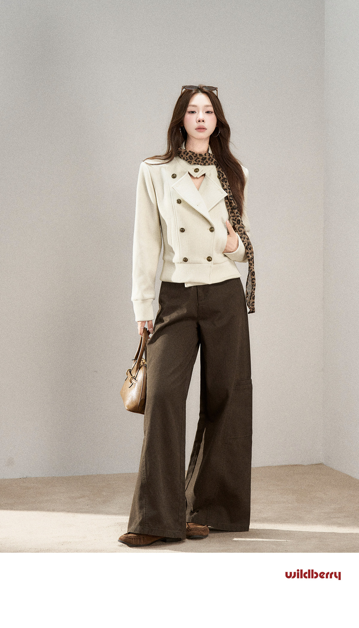 Wildberry Double-Breasted Cropped Jacket