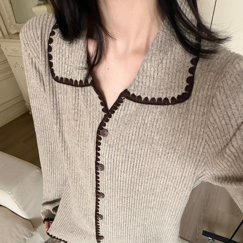 Brushed Pajamas for Women, New Spring, Autumn and Winter Style, Shell Edge, Loose Lapel, Casual, Loose, Lazy Style, Home Wear Set
