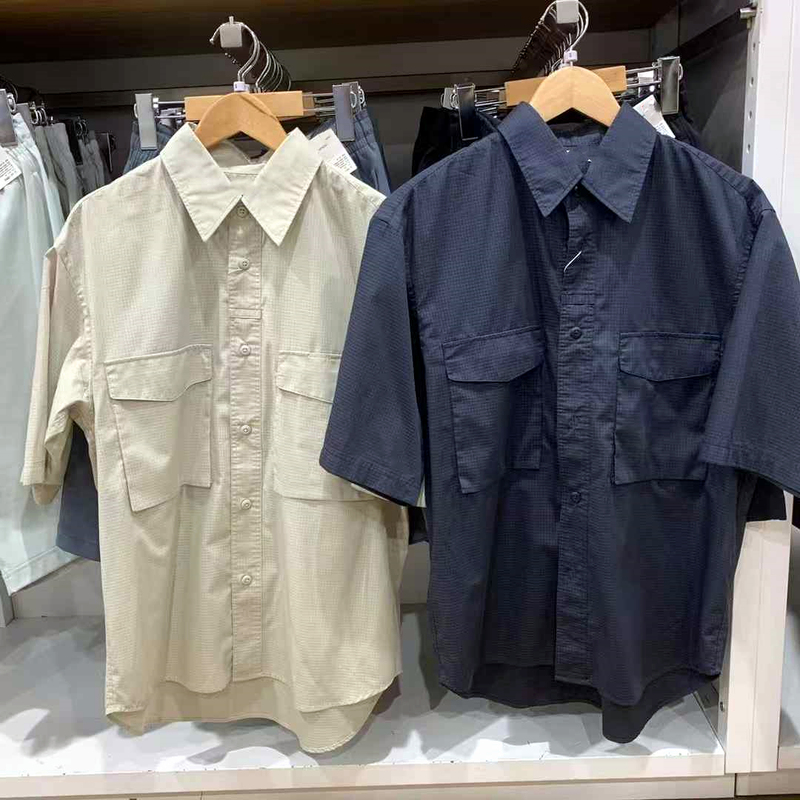 Youu New Spring/Summer Unisex Casual Workwear Shirt Short Sleeve Loose Workwear Style 476245/481220