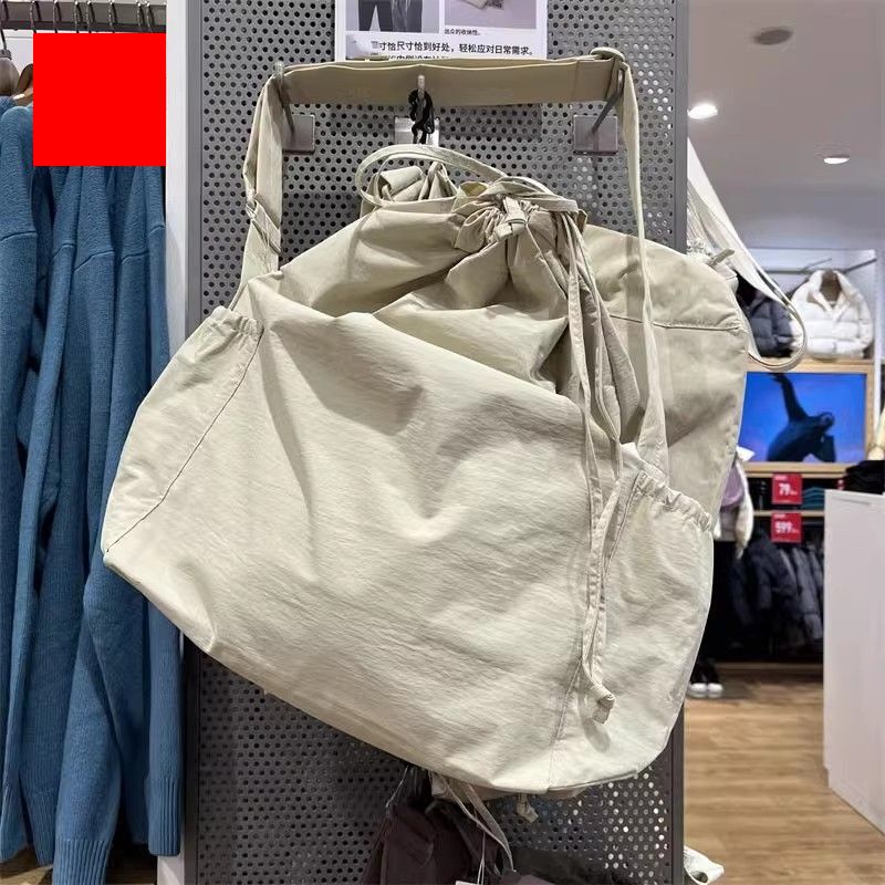 Yijianyou New Products Men's and Women's Clothing U-Shaped Crossbody Bag Solid Color Shoulder Bag Casual Tote Bag Drawstring Bag 466334