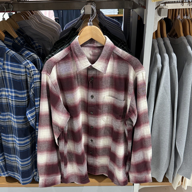 Yijianyou Men's Flannel Plaid Shirt Long Sleeve Shirt Cotton Casual Thin Jacket 481224/481225