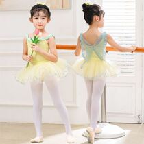 Girls dance practice clothes childrens figure ballet Chinese dance jumpsuit suspenders gymnastics suit tutu skirt dance suit