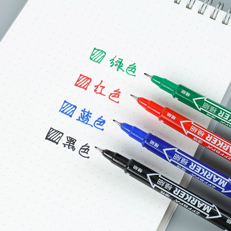 Tile marker pen hook line pen black art small double-headed marker pen oily thickness double-headed painting special