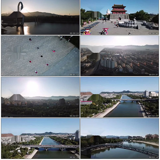 Beijing's Miyun City aerial photo of the Cloud Monde Bridge wind sheet tourist travel promotional film video material-Taobao