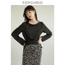 Ou Rui ◆ Kink collar French chic clavicle long sleeve shirt Hong Kong wind loose shirt shirt top female autumn