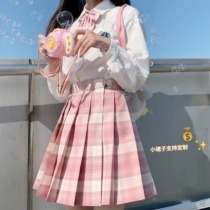JK Skirts Genuine Original Uniform Suit Full Set Spring Autumn Plexigu Skirts Children Schoolgirls College Wind School Short Skirts