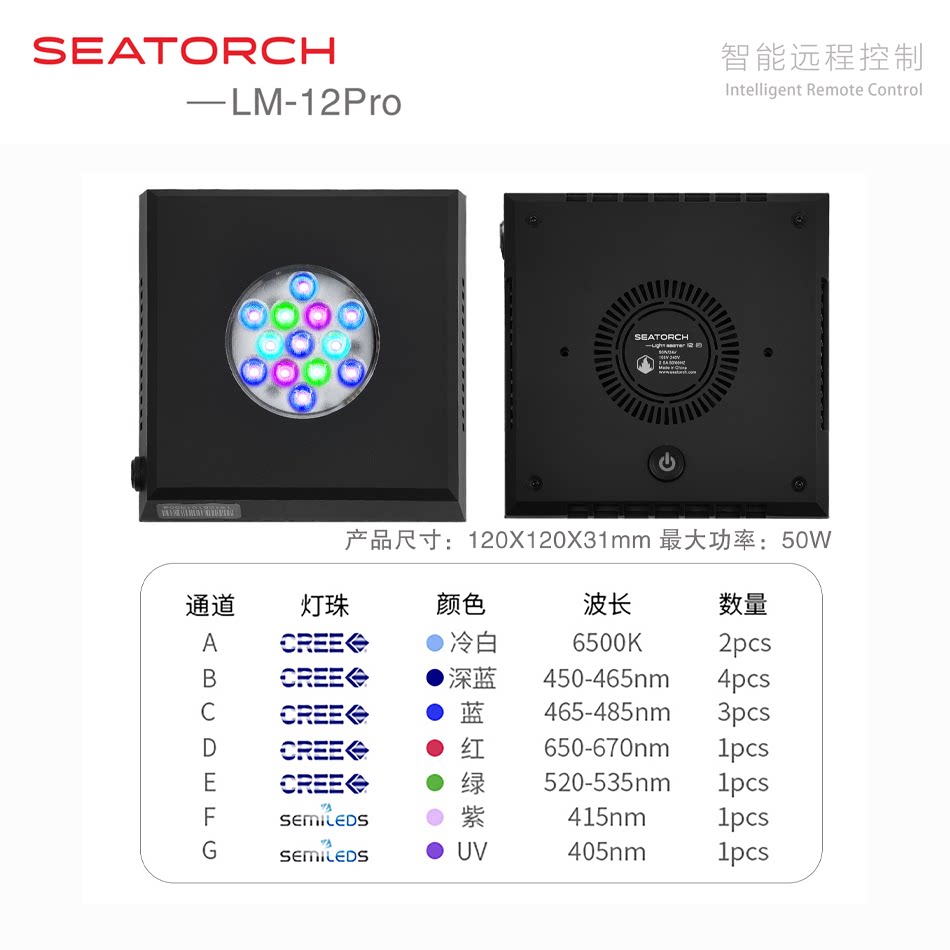 Seatorch LM-25珊瑚燈全光譜海水缸照明中型魚缸用射燈-Taobao-Tmall