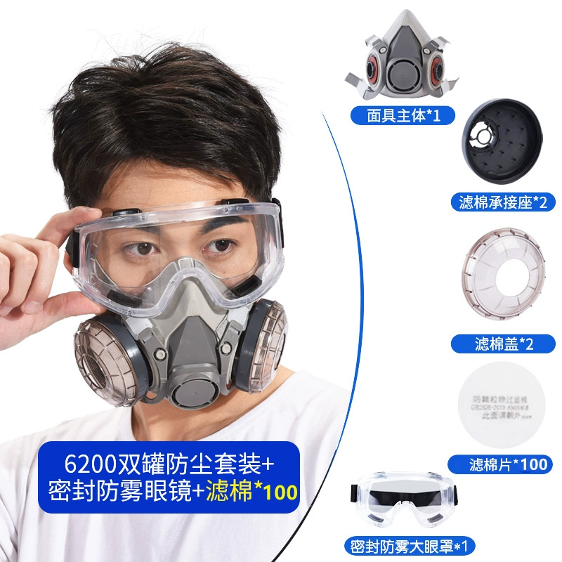 mặt nạ phòng độc 3m 6200 Khẩu trang phòng độc, khẩu trang kín mặt, khẩu trang phun sơn, khẩu trang chống bụi, chống bụi công nghiệp, mũ trùm đầu chống độc, bảo vệ oxy công nghiệp hóa chất mặt nạ lọc độc mặt nạ hàn đội đầu 