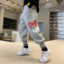 Boy pants spring autumn 2022 new children CUHK childrens net red fried street grey sweatpants sports pants handsome and stylish